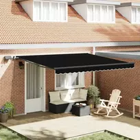 Ištraukiama markizė Juoda 400 ×300 cm audinys