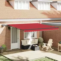 Ištraukiama markizė Raudona 400 × 300 cm audinys