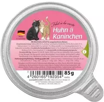 Fox4Pets Drėgnas Kačių Maistas - GRANATAPET Filet á la carte Vištiena ir Triušis 85g Be Grūdų