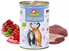 Fox4Pets Kačių Maistas - GRANATAPET DeliCATessen Tunų ir Antienos Drėgnas Maistas 400g