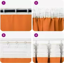 Užuolaidos su žiedais, blokuojančios šviesą 2 pcs