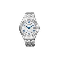 CITIZEN Exceed Series 50m Waterproof Solar Quartz Titanium Strap Men's Watch Silver Dial CB108052B mėlyna
