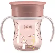 Chicco Puodelis 360` savarankiško gėrimo mokymuisi, 200 ml persikų