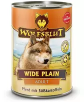 WOLFSBLUT Wide Plain Horse meat with sweet potatoes – drėgnas ėdalas šunims – 395g