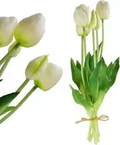 Przydasie Mondex Since 1986R VIRIDIS Dirbtinė gėlė Puokštė iš 5 baltų tulpių, 40 cm