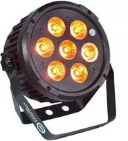 Spotlight LIGHT4ME Juodas PAR 7x10W RGBWA LED galingas prožektorius