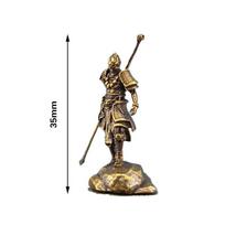 *Mini Golden Cudgel Wu Kong Statue Model Desk Ornaments Home Car Decor Craft Antique Monkey Sun Wukong Miniature Figurines Craft
