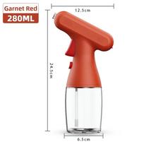 280ml Electric Oil Spray Bottle Kitchen Cooking Olive Oil Dispenser For Camping BBQ Baking Vinegar Soy Sauce Sprayer Containers raudona