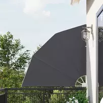 Balkono privatumo ekranas 140 x 140 cm Poliesteris Juoda