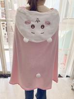 Chiikawa Usagi Hachi Hooded Cloak Blanket Shawl Cape for Lazy Days 140cm x 90cm
