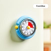 Mechanical Kitchen Timer Magnetic Base Cooking Timer Visual Time Management Alarm Reminder Device for Cooking Baking and Time Tracking one size mėlyna