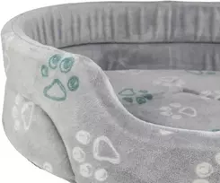 „Pets Collection Jimmy Soft“ šuns/katės guolis, minkštas pliušinis, apvalus, šviesiai pilkas, 50 cm