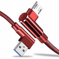Kabel Micro Usb Szybkie Ładowanie Kątowy 90° Koanni Kb18_Czerwony