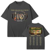 Rock Band Styx Tour 2025 T-shirt Men Women Clothing Hip Hop Fashion Short Sleeve T-shirts Summer Casual Loose Cotton T Shirts S įvairiaspalvis