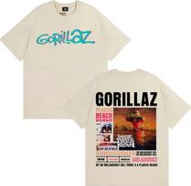 Rock Band Gorillaz Merch T Shirt Men Women Clothing Vintage Fashion Cartoon T-shirts Cotton Casual Oversized T Shirts Streetwear S įvairiaspalvis