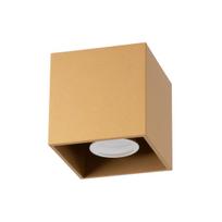 Spot Sufitowy Punktowy Kwadratowy Złoty 10 Cm 1Xgu10 10W Quad Sl.1182 Sollux Lighting