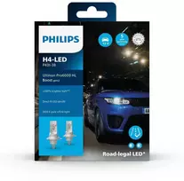 LED lemputės H4 Ultinon Pro6000 Philips I Legalios keliuose +300% | 11342U60B2X2