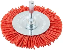 Szczotka 75 mm nailoninis diskinis šepetys su 6 mm kotu