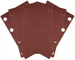 Papier Stačiakampis švitrinis popierius, 8 skylės, 130 x 80 mm, P240, skirtas 04-623, 5 vnt.