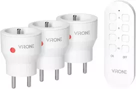 Orno Rinkinys Belaidžių MINI Schuko lizdų rinkinys, valdomas nuotoliniu būdu 3+1, 2300 W