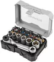 Zestaw Rinkinys 25 mm antgalių ir galvučių rinkinys su reketu ir magnetiniu laikikliu, 60 mm, 24 vnt.