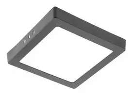 GTV MATIS PLUS LED šviestuvas, 24W, juodas, 4000K, 2000lm, AC220-240V, paviršinis montavimas