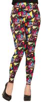 Spodnie Legginsy Kolorowe Disco Lata 80  M