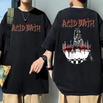Crew Neck T - Shirt with Acid Bath Dark Art Creative - Inspired Graphic Featuring Music Art for Fans Acid Bath S įvairiaspalvis