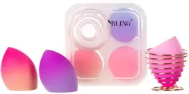 Beauty Maišytuvas makiažo kempinėlių rinkinys 3vnt. + BLING stovai
