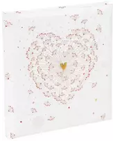 Svečių-užrašų knyga GOLDBUCH 48062 Golden Heart 23x25 176psl | balti lapai [V]