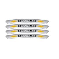 4pcs 3D Styling Auto Wheel Rims Brow Aluminum Stickers Car Accessory for Chevrolet Cobalt Captiva Trax Malibu Epica Silverado