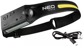 Neo Tools NEO LED Žibintuvėlis-Diržas 99-097 (2in1, XPE/COB, 1200mAh)