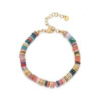 Lightweight Boho Beaded Bracelet Aesthetic Rainbow Choker Natural Stone Necklace  Layering Look Bracelet