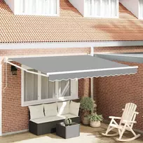 Traukiamas markizės rėmas Baltas 300 x 250 cm Aliuminis