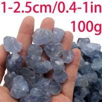 Exquisite Natural Blue Celestite Mineral Quartz Crystal Rough Stone For Reiki Healing About 100g(1-2.5cm)