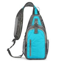 Multi-Functional Male Chest Bag Casual Crossbody Fanny Pack Fashion Sports Shoulder Bag  Outdoor ežero mėlyna spalva