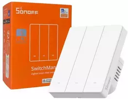 Sonoff SwitchMan ZBM5 Zigbee jungiklis 3 klavišų, baltas 80W