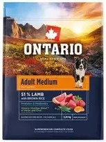 Ontario Adult Medium ėriena & Brown ryžiai 2,25kg