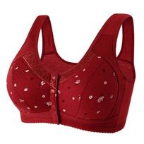Breathable Floral Bra Made of Polyamide Viscose Blend for All-Day Wear S raudona