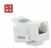 LYNX keystone UTP Cat6, savisriegis, 90 laipsnių, baltas