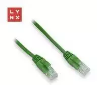 LYNX UTP jungiamasis kabelis Cat5e, PVC, CCA, 1m, žalias (pakuotėje 10 vnt.)