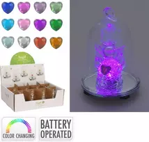 Mondex 8 cm LED STIKLINIS VARPELIS IR BATERIJOMIS MAITINAMAS ANGELAS