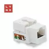 LYNX keystone UTP Cat5e kabelis, 90 laipsnių, baltas