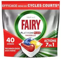 None Mondex FAIRY PLATINUM PLUS indaplovės kapsulės, 40 vnt., citrinų skonio, 620 g