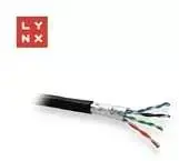 LYNX FTP kabelis, Cat5e, PE (FCA), 0.5mm, varinis, lauko sąlygoms, juodas, dėžutė 305m