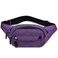 Unisex Fitness Training sportinis juosmens krepšys Oksfordo medžiaginis laisvalaikio juosmens krepšys plonas bėgimo sportinis mobiliojo telefono krepšys 14cm*10cm*20cm violetinė