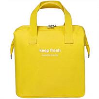 Lunch wire cooler bag insulated water-repellent antibacterial stylish clasp vertical type bento drinks pet bottle thermos larger size large capacity