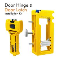 Accurate Scoring Door Kit Square or Round Door Mount Door Mortise Tool Plastic Stainless Steel Door Installation Kit geltona