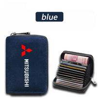 Car Driving Documents ID Card Holder Purse Wallet Case for Mitsubishi Lancer ASX Outlander Pajero Evolution Car Accessories