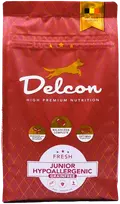 Delcon Visavertis begrūdis hipoalerginis pašaras jauniems šunims JUNIOR HYPOALLERGENIC / 3kg